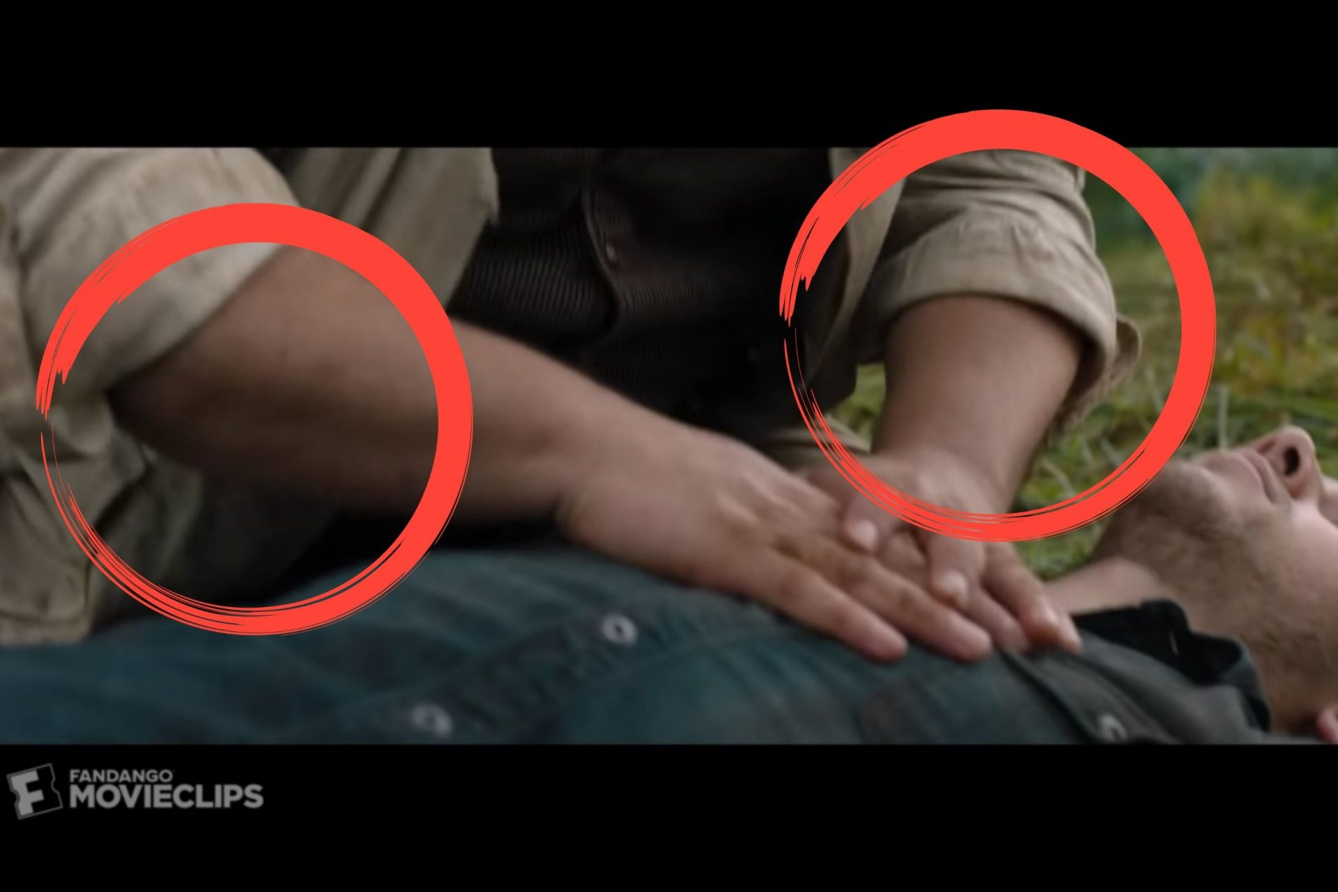Bad CPR technique in Jumanji