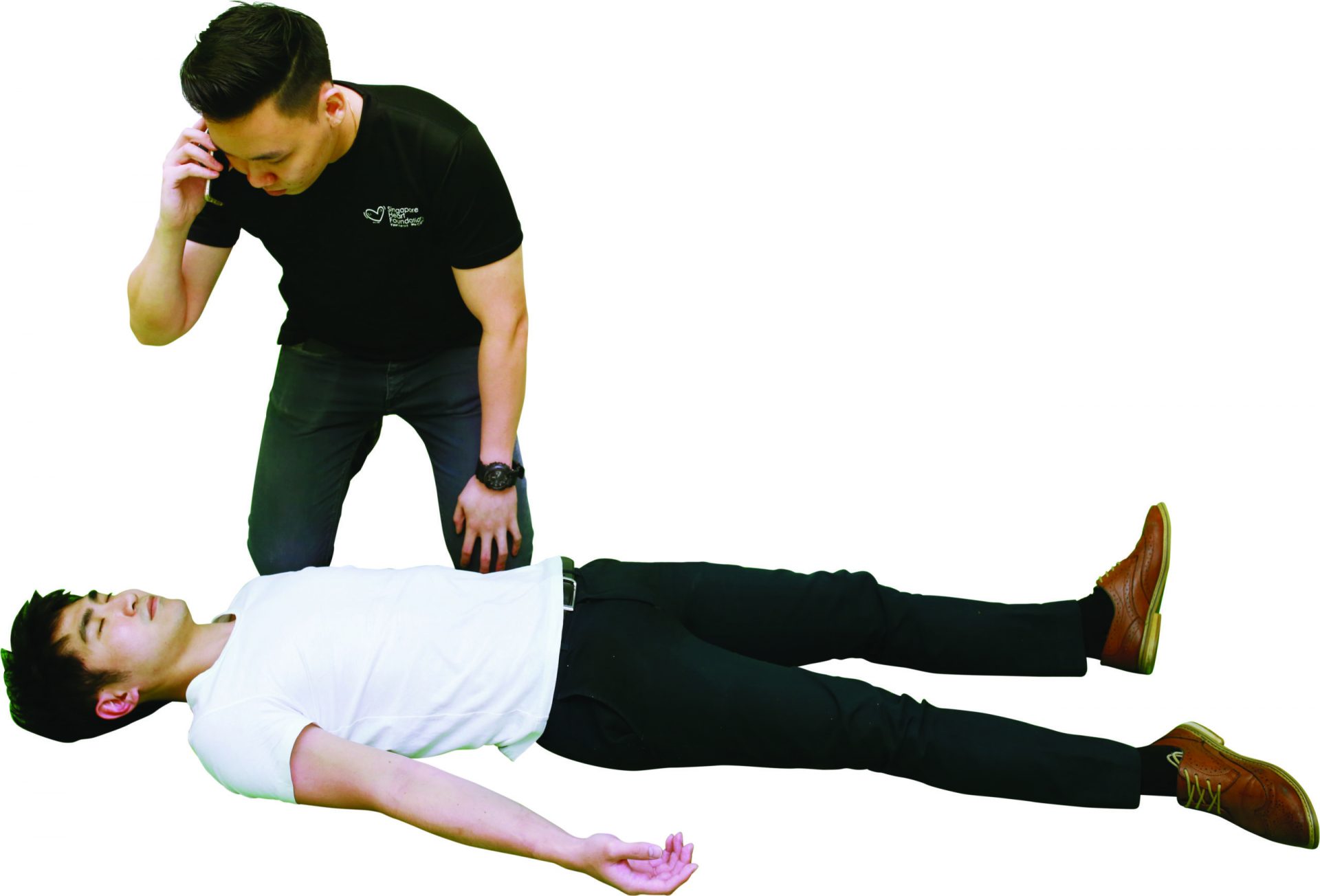 Person calling for an ambulance