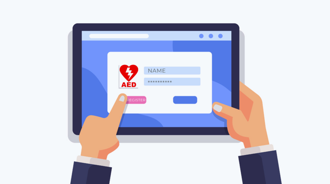 Graphic of AED registration