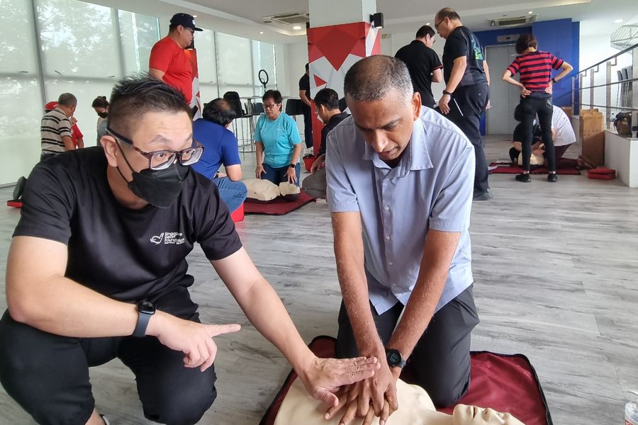 Mr Kalai Pillay at a BCLS training