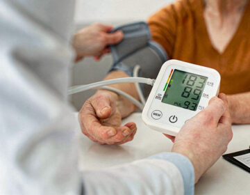 Blood pressure monitor reading high values.